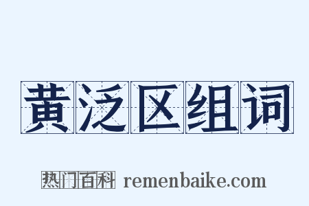 黄泛区组词是什么意思的图片
